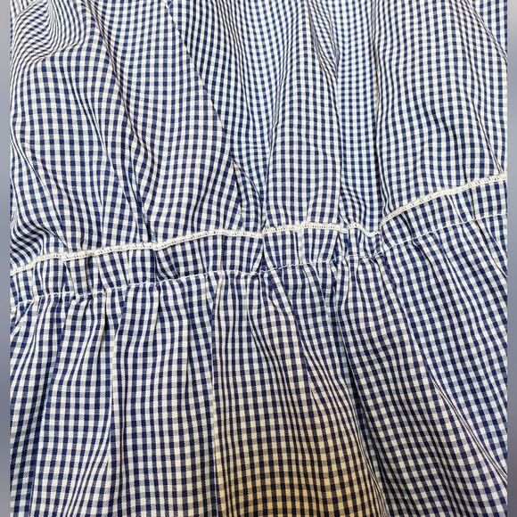 Banana Republic Gingham Sleeveless Top Crossback Size Large 100% Cotton Brunch - Picture 5 of 6